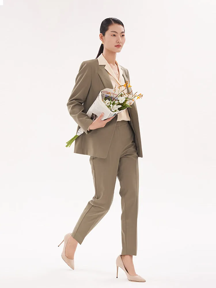 Machine Washable Wool Slim Blazer sold by Goelia