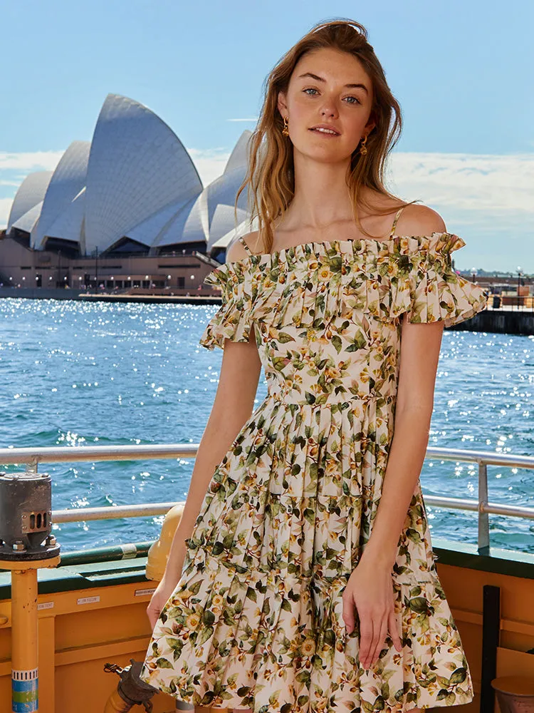 Off Shoulder Floral Printed Mini Dress sold by Goelia product image thumbnail 2