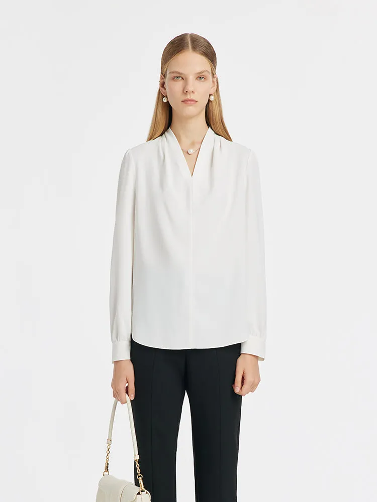 V-Neck Women Blouse With Pearl Chain sold by Goelia product image thumbnail 4