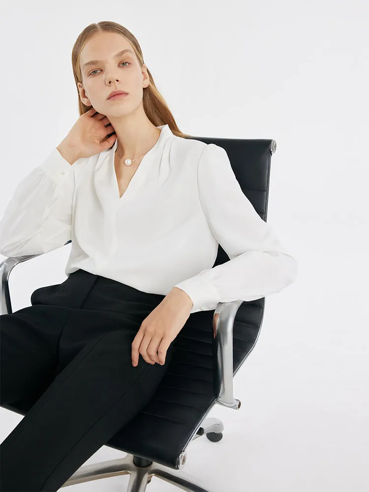 V-Neck Women Blouse With Pearl Chain sold by Goelia product image thumbnail 5