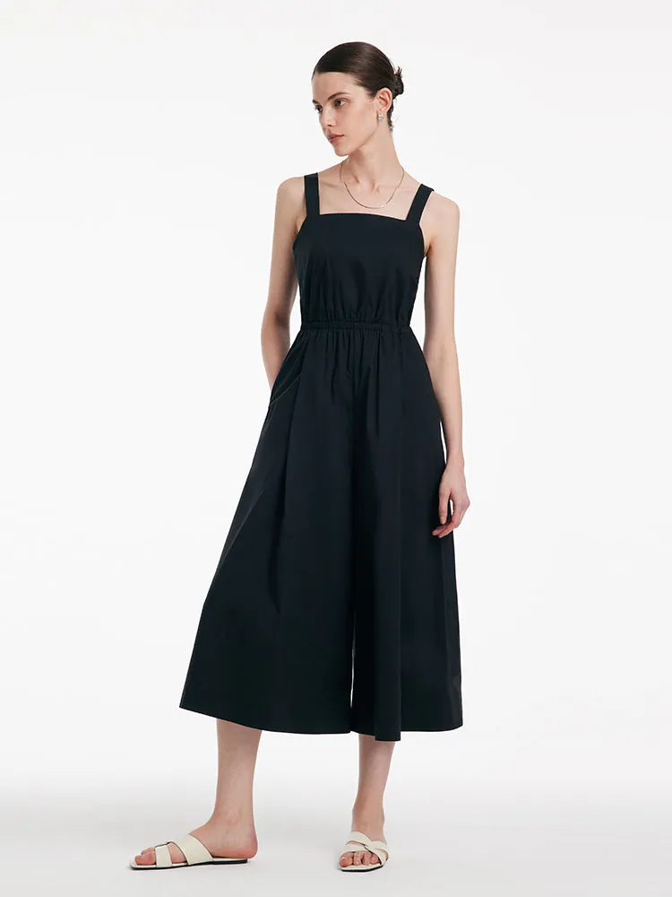 Cotton Strap Gathered Waist Jumpsuit With Detachable Chest Pads sold by Goelia product image thumbnail 2