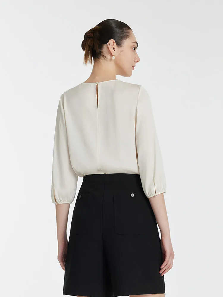 22 Momme Mulberry Silk Cut-Out Women Blouse sold by Goelia product image thumbnail 4