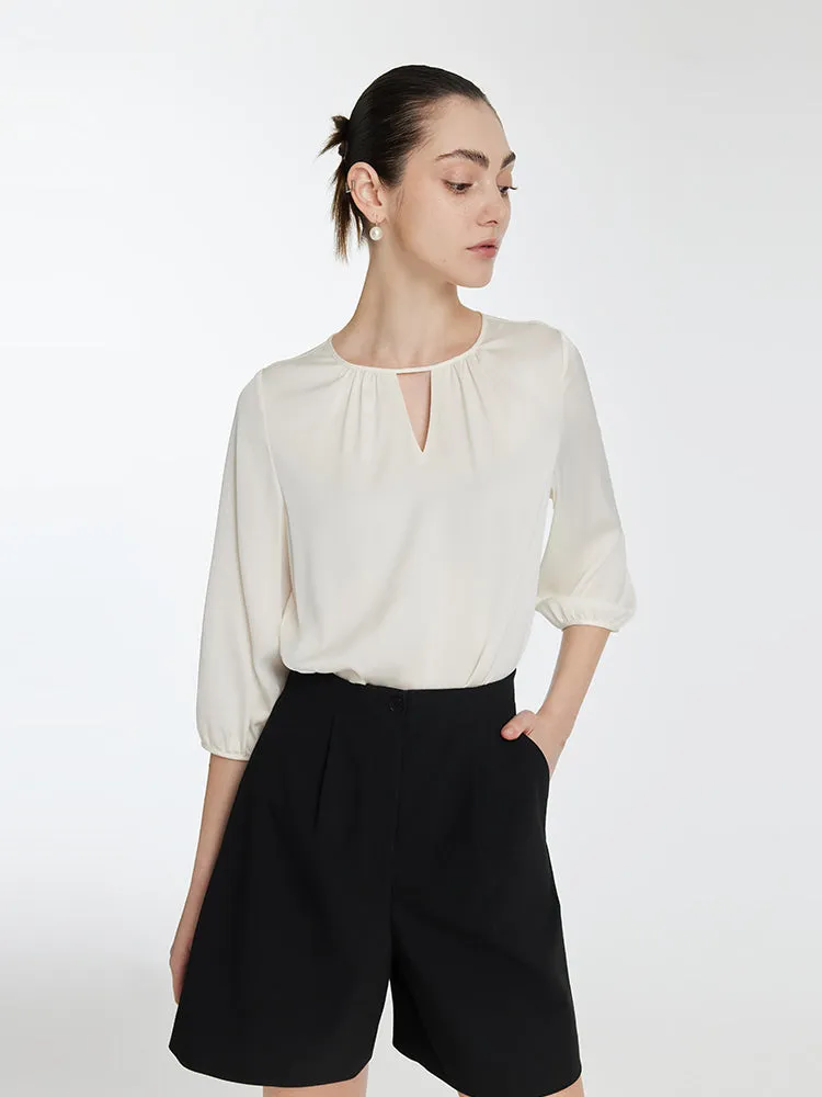 22 Momme Mulberry Silk Cut-Out Women Blouse sold by Goelia product image thumbnail 3