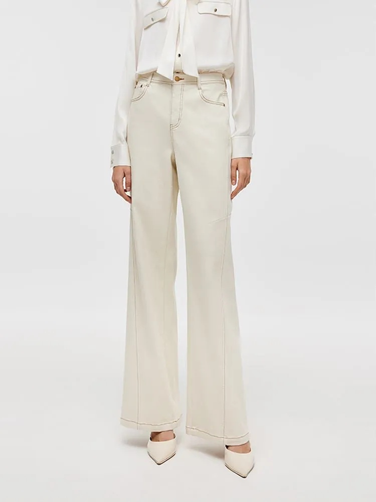 Contrast Stitch Micro-Flared Women Jeans sold by Goelia product image thumbnail 4