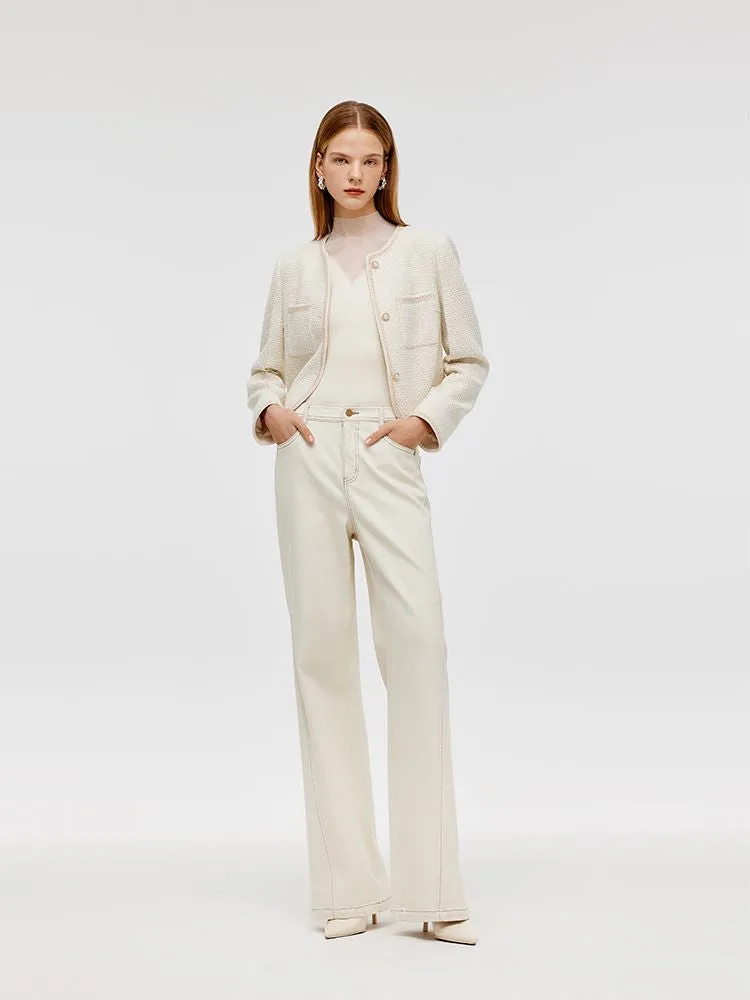 Contrast Stitch Micro-Flared Women Jeans sold by Goelia product image thumbnail 2