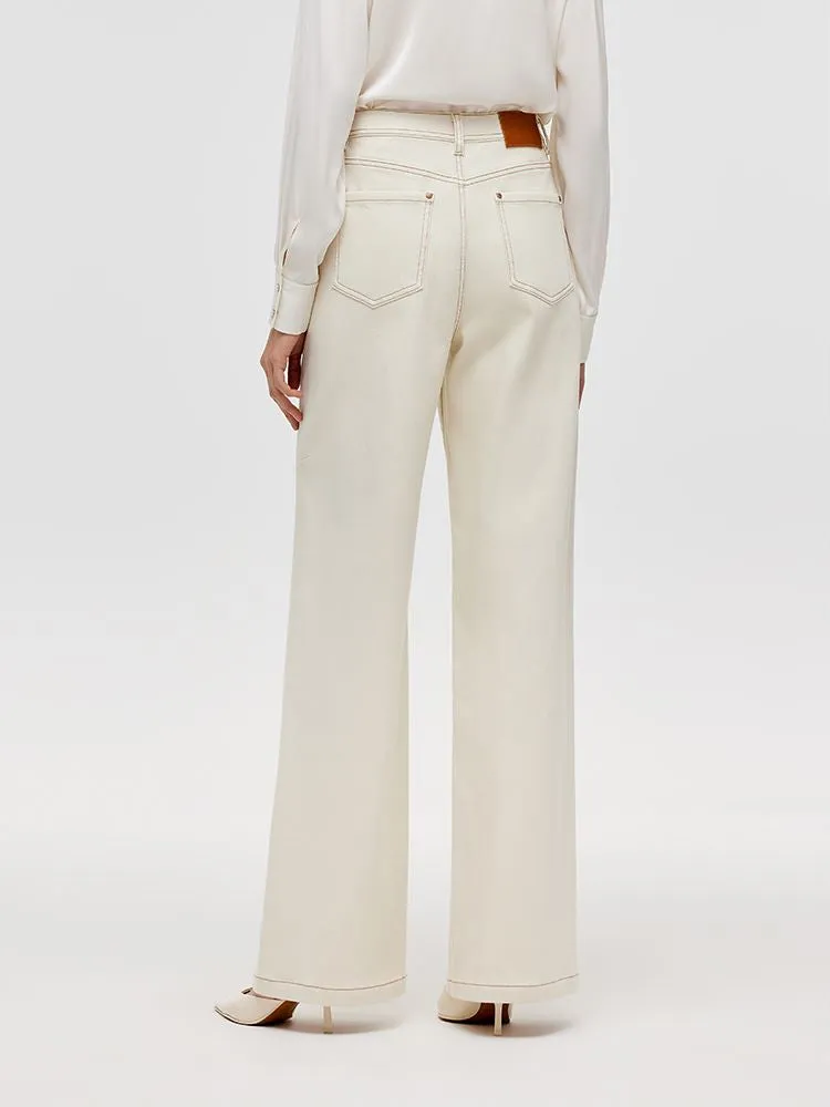 Contrast Stitch Micro-Flared Women Jeans sold by Goelia product image thumbnail 3