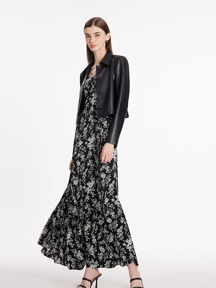 Camellia Print Spaghetti Strap Women Maxi Dress sold by Goelia product image thumbnail 3