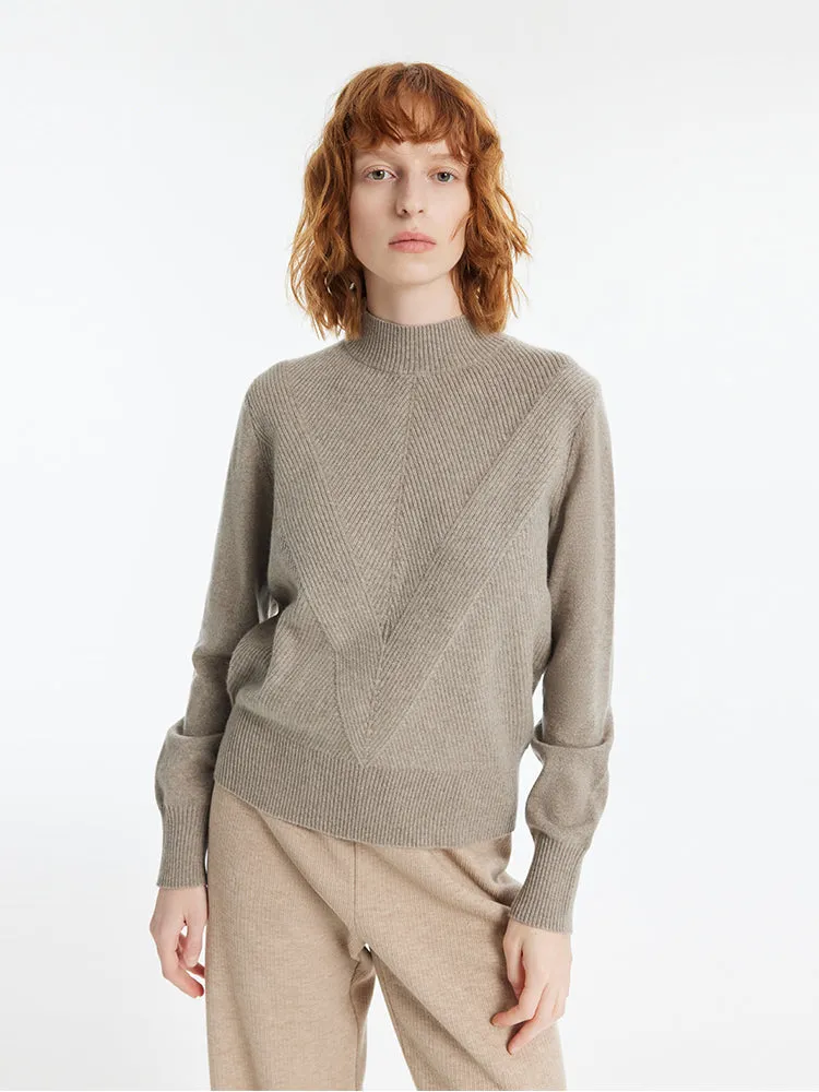 Cashmere Mock Neck Women Pullover Sweater sold by Goelia product image thumbnail 3