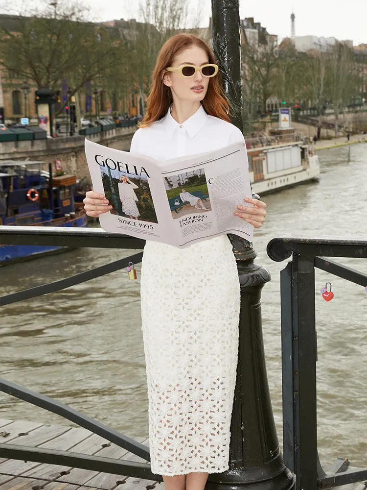 Openwork Slit Women Skirt sold by Goelia