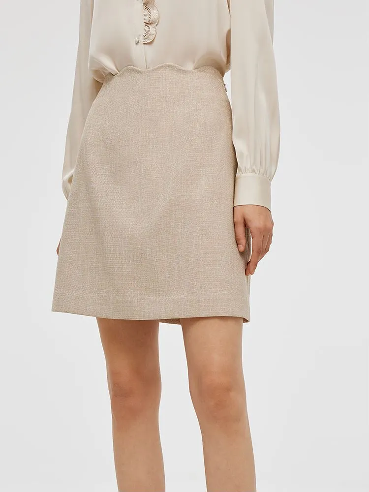 Wave-Cut Trim A-Line Women Skirt sold by Goelia product image thumbnail 4