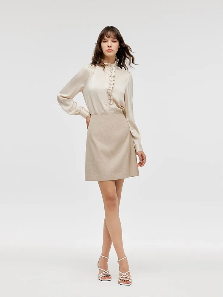 Wave-Cut Trim A-Line Women Skirt sold by Goelia product image thumbnail 2