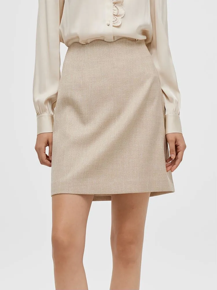 Wave-Cut Trim A-Line Women Skirt sold by Goelia