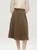 Washable Wool Crop Jacket And A-Line Skirt Two-Piece Set sold by Goelia