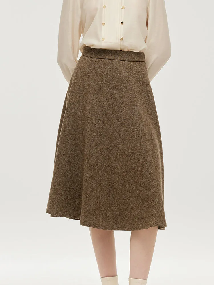 Washable Wool Crop Jacket And A-Line Skirt Two-Piece Set sold by Goelia product image thumbnail 4
