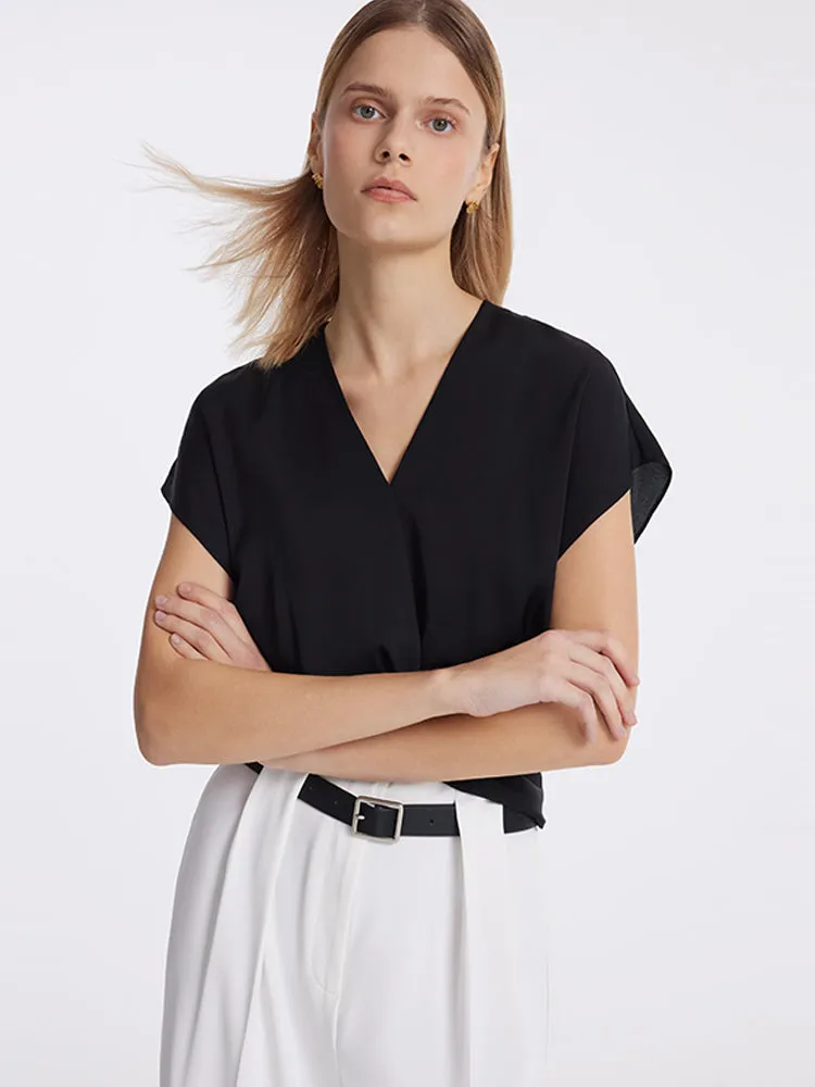 19 Momme Mulberry Silk Twist Waist Women Top sold by Goelia product image thumbnail 4