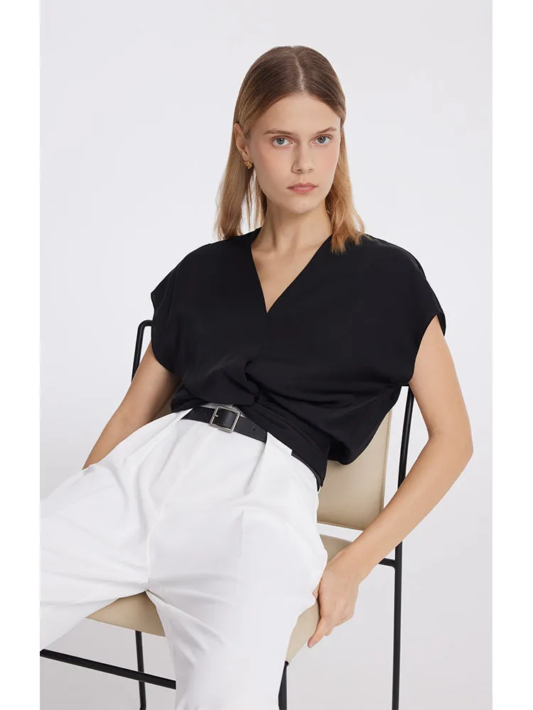 19 Momme Mulberry Silk Twist Waist Women Top sold by Goelia product image thumbnail 5