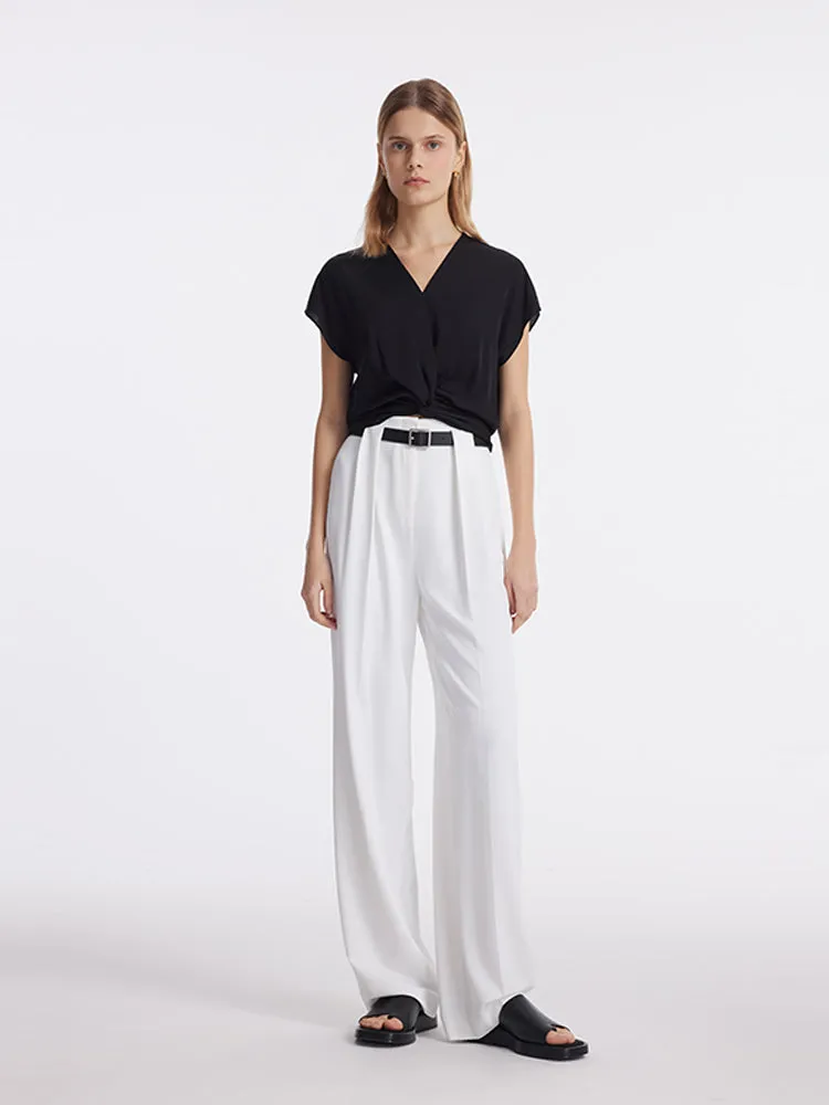 19 Momme Mulberry Silk Twist Waist Women Top sold by Goelia product image thumbnail 2