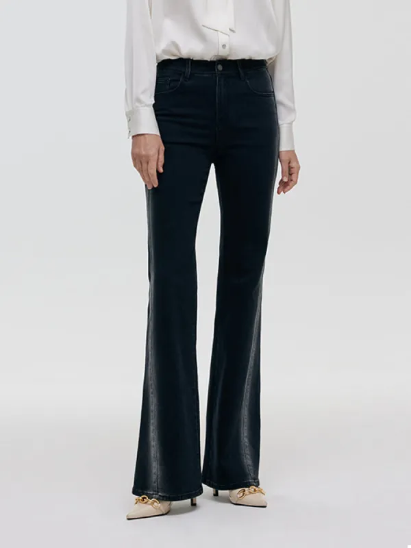 Mid-Rise Flared Women Jeans sold by Goelia