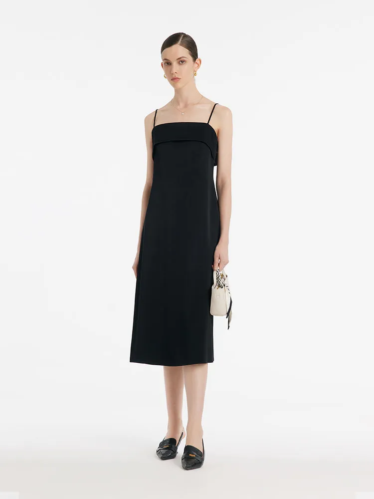 Triacetate Spaghetti Strap Women Midi Dress sold by Goelia product image thumbnail 2