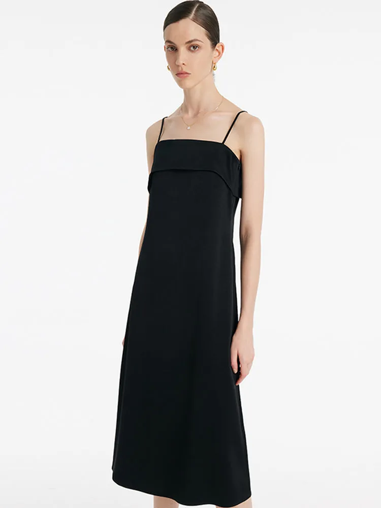 Triacetate Spaghetti Strap Women Midi Dress sold by Goelia