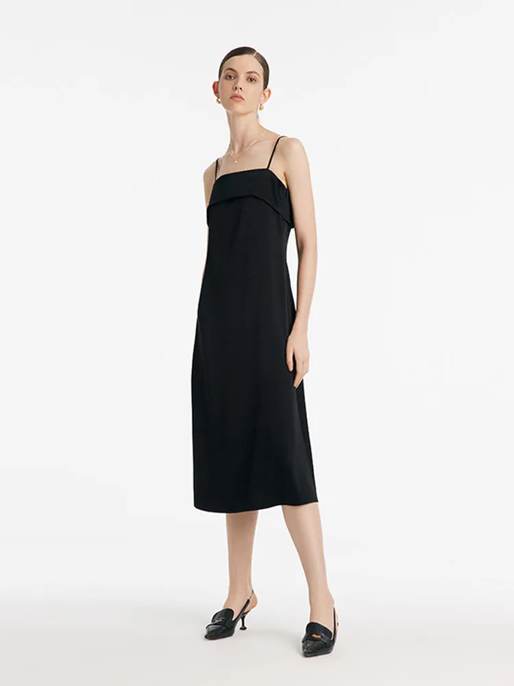 Triacetate Spaghetti Strap Women Midi Dress sold by Goelia product image thumbnail 3