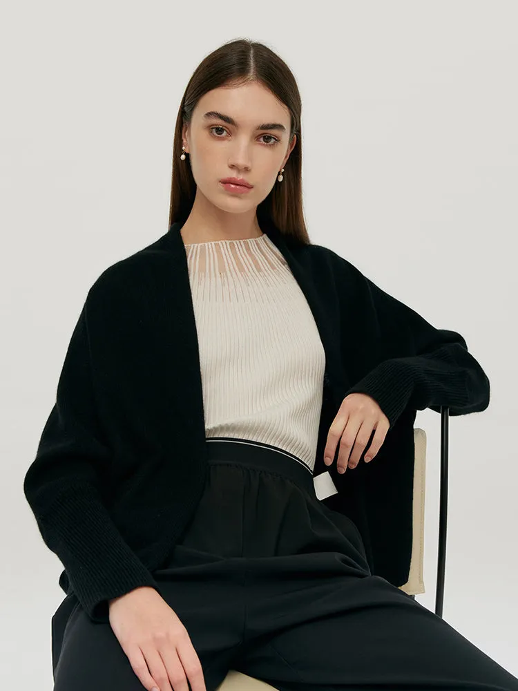 Pure Cashmere Crop Women Cardigan sold by Goelia product image thumbnail 4