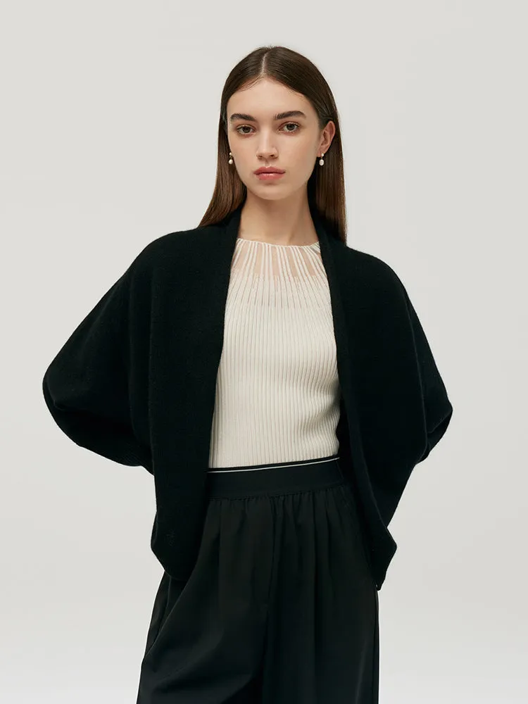 Pure Cashmere Crop Women Cardigan sold by Goelia