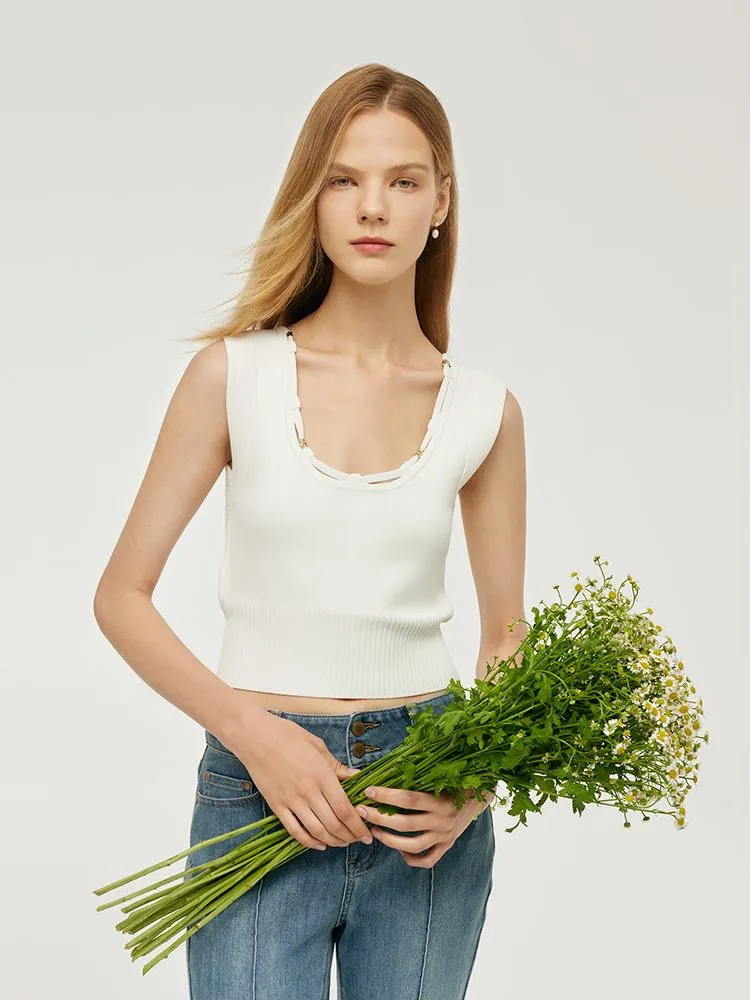 Reversible Women Knitted Tank Top sold by Goelia