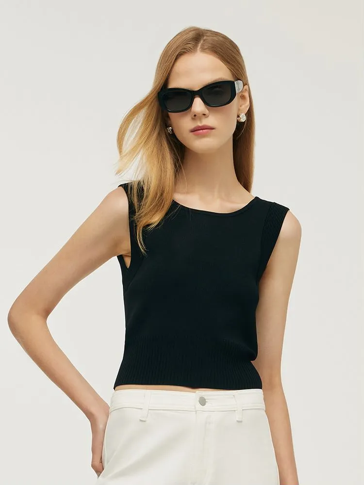 Reversible Women Knitted Tank Top sold by Goelia product image thumbnail 2