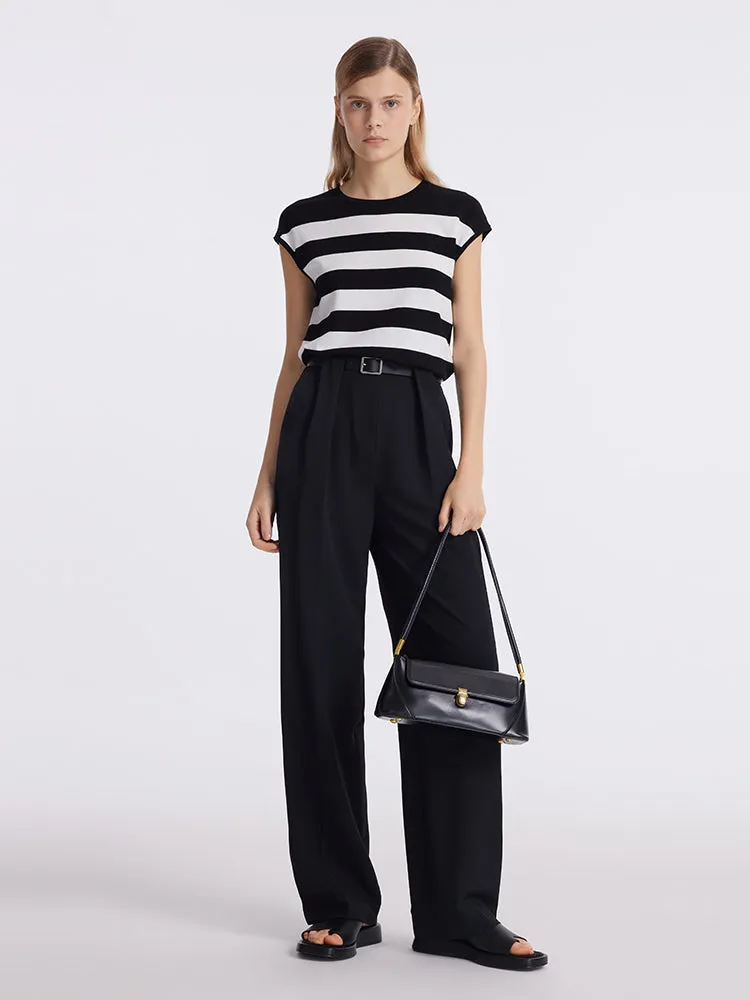 Tencel Striped Knitted Women Tank Top sold by Goelia product image thumbnail 2