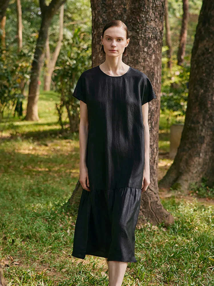 16 Momme Xiang Yun Silk Women Midi Dress sold by Goelia