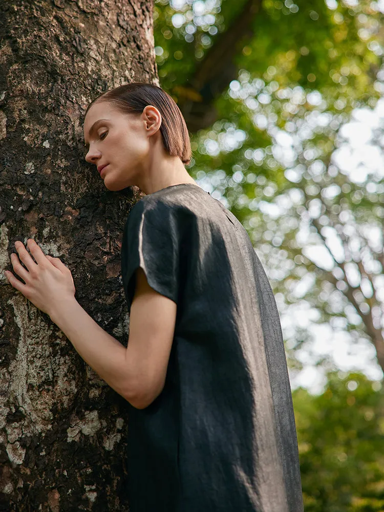 16 Momme Xiang Yun Silk Women Midi Dress sold by Goelia product image thumbnail 5