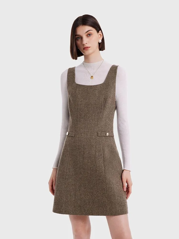 Retro Washable Woolen Tank Dress sold by Goelia product image thumbnail 3