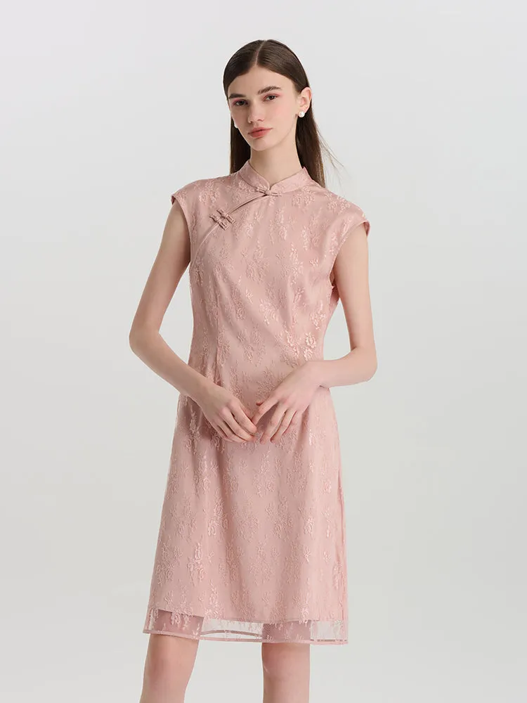 Lace Cheongsam Qipao Women Mini Dress sold by Goelia product image thumbnail 3