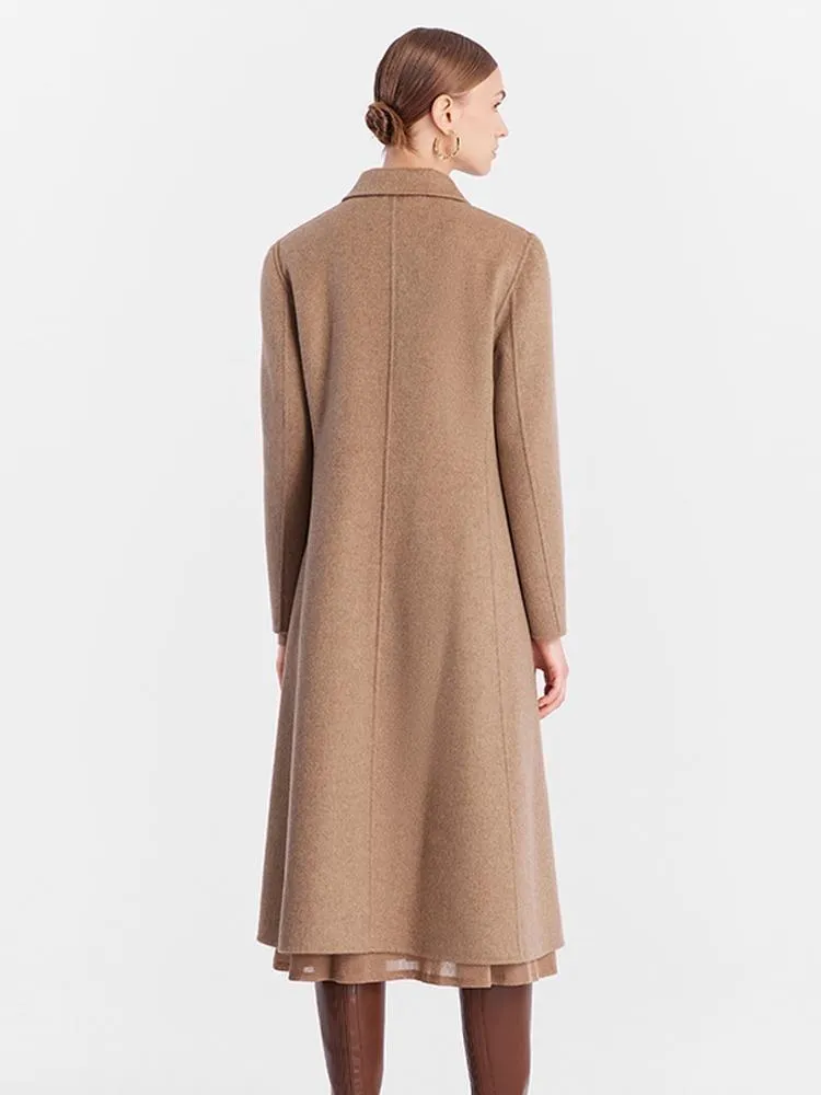Brown Cashmere Slim-Fit Overcoat sold by Goelia product image thumbnail 3