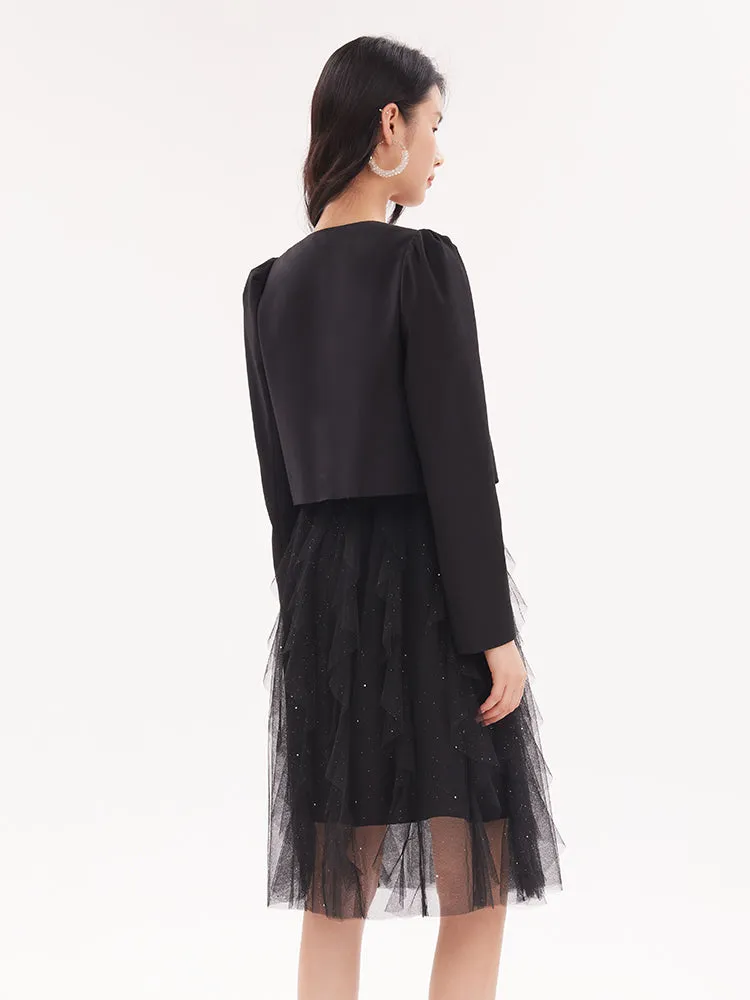 Women Jacket And Netted Gauze Dress Two-Piece Set sold by Goelia product image thumbnail 3