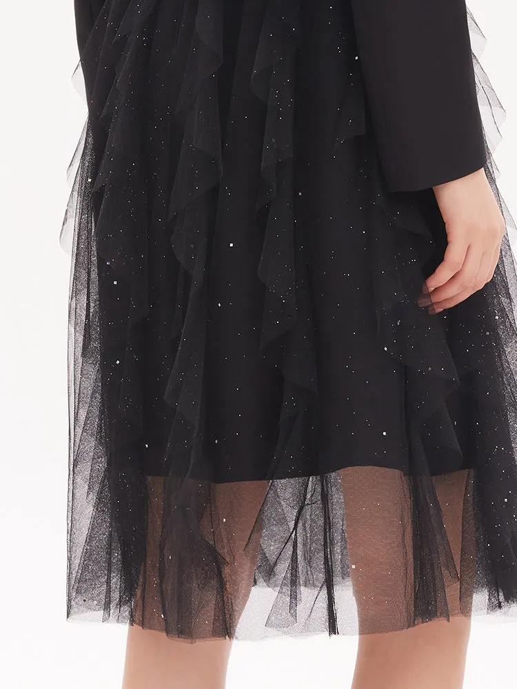 Women Jacket And Netted Gauze Dress Two-Piece Set sold by Goelia product image thumbnail 4