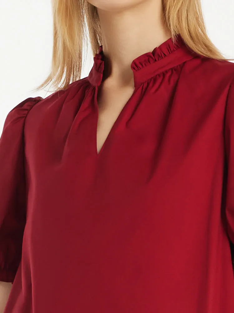 Puff Sleeves Tiered Women Mini Dress With Belt sold by Goelia product image thumbnail 5