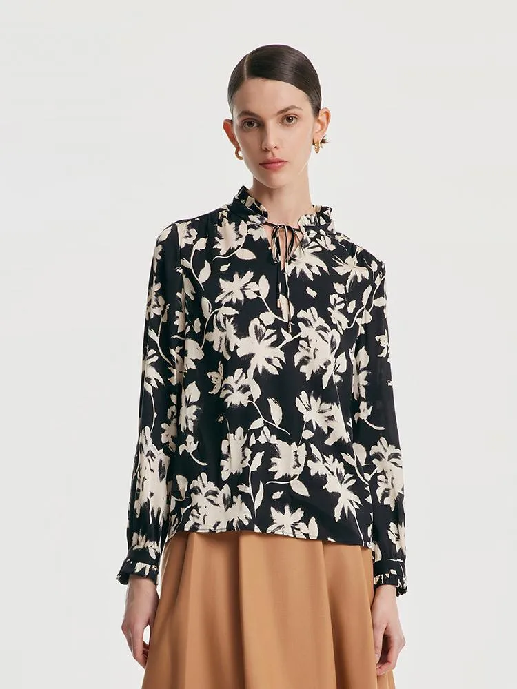 19 Momme Stretch Silk Print Woven Women Blouse sold by Goelia product image thumbnail 5