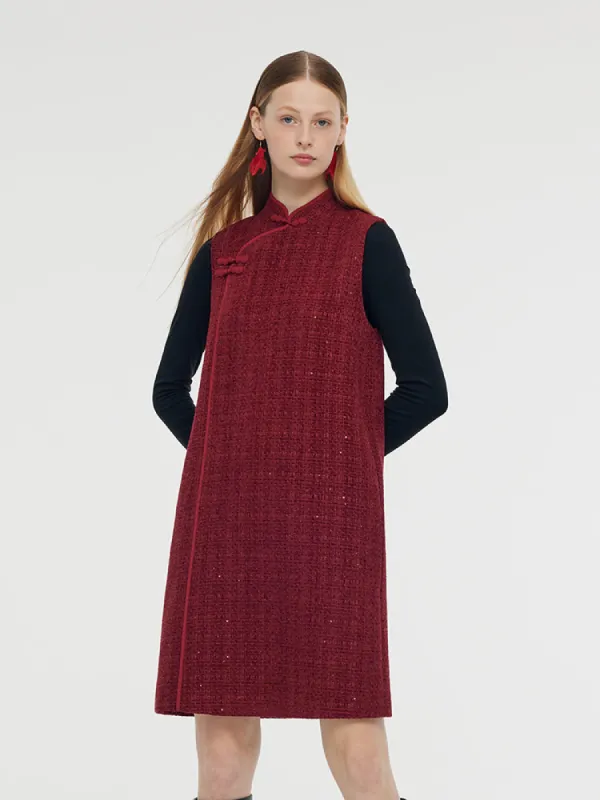 Wool Blend Mini Dress And Knit Top Two-Piece Set sold by Goelia