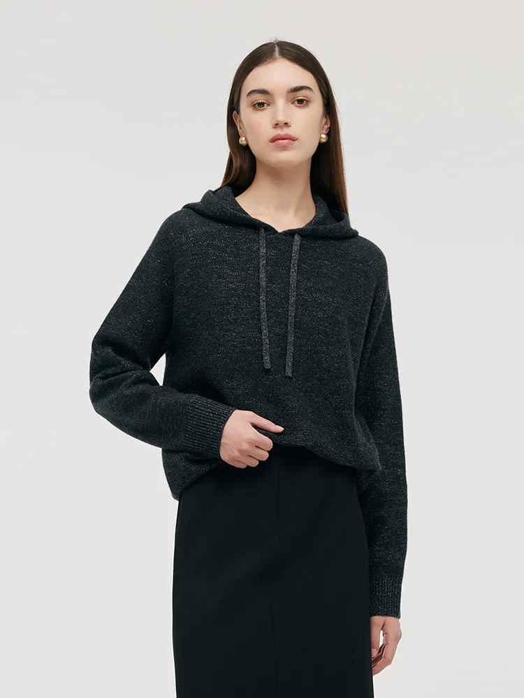Cashmere Drawstring Women Hoodie sold by Goelia