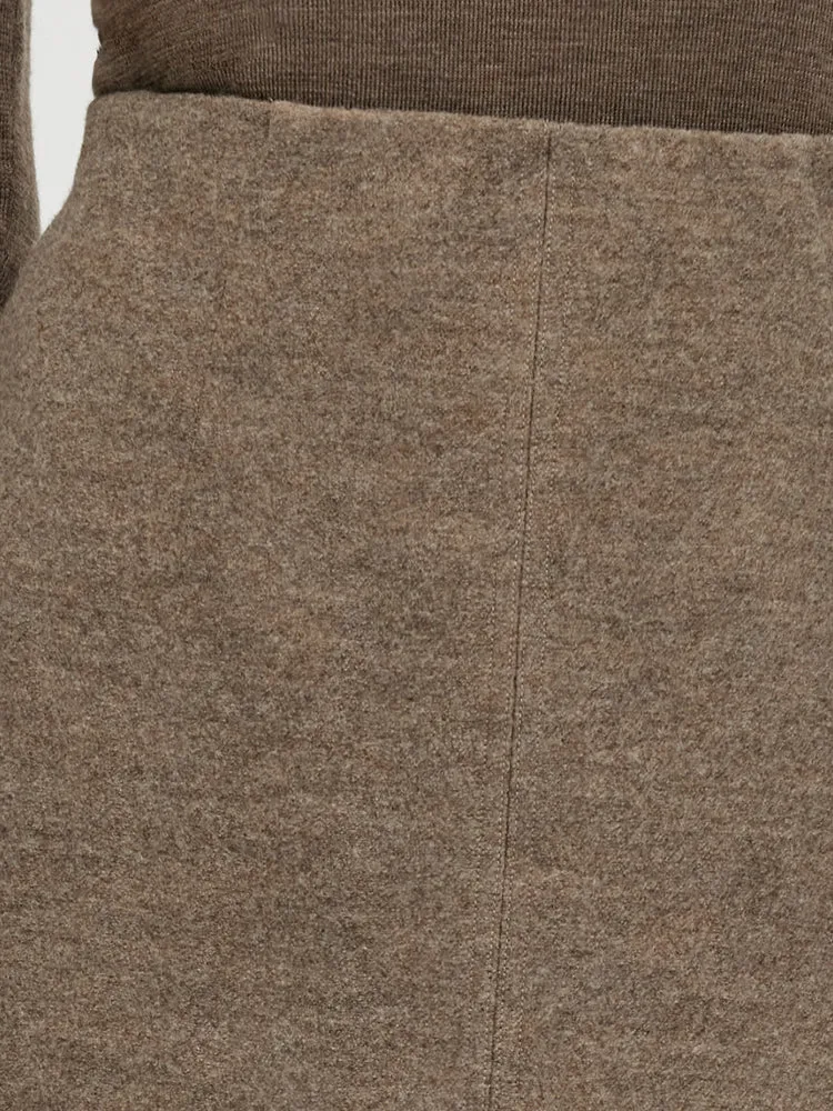 Wool Patchwork Pleated Women Midi Skirt sold by Goelia product image thumbnail 5