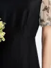 Mesh Patchwork Puff Sleeve Midi Dress sold by Goelia
