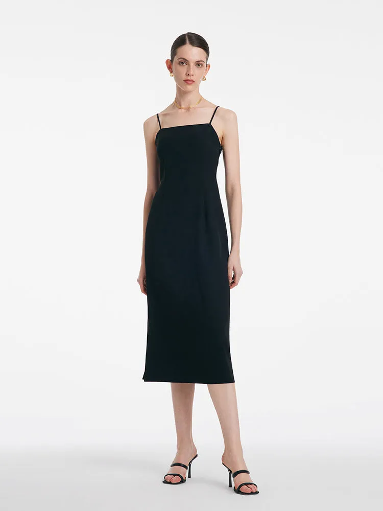 Back Twisted Spaghetti Strap Dress With Detachable Bra Pads sold by Goelia product image thumbnail 2