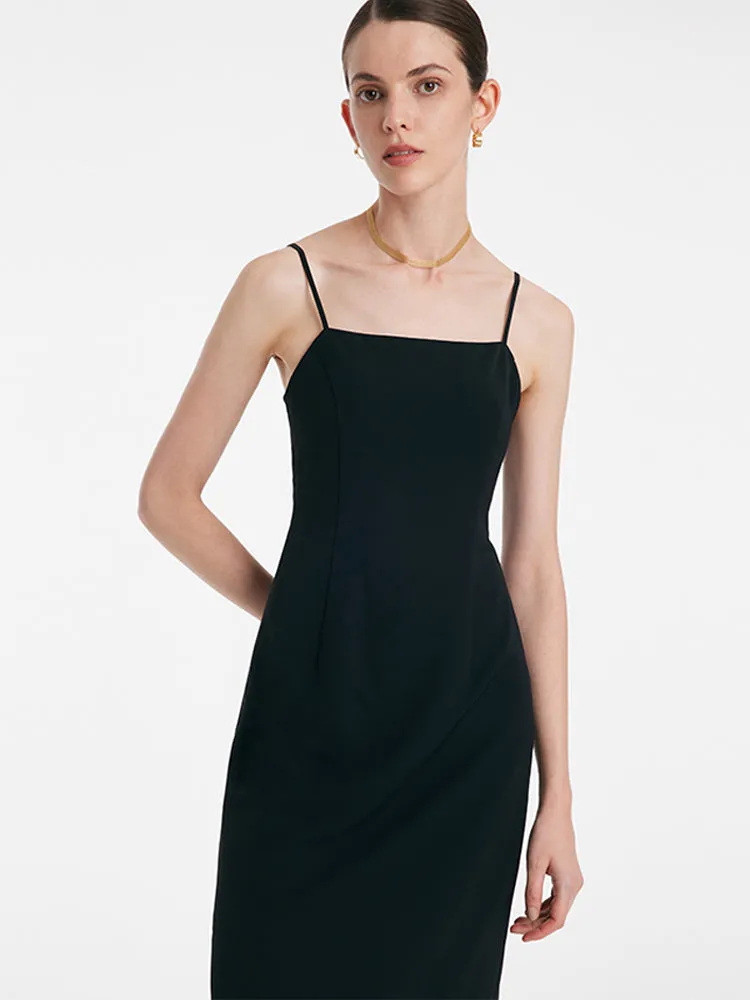 Back Twisted Spaghetti Strap Dress With Detachable Bra Pads sold by Goelia