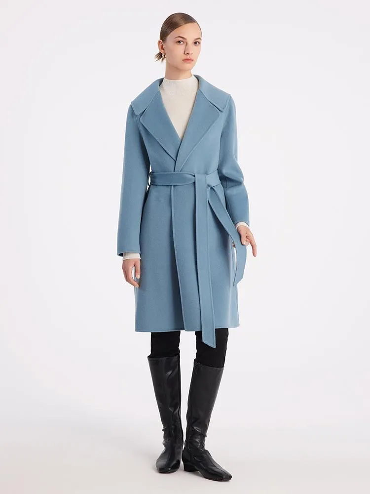 Pure Double-Faced Wool Lapel Women Coat sold by Goelia