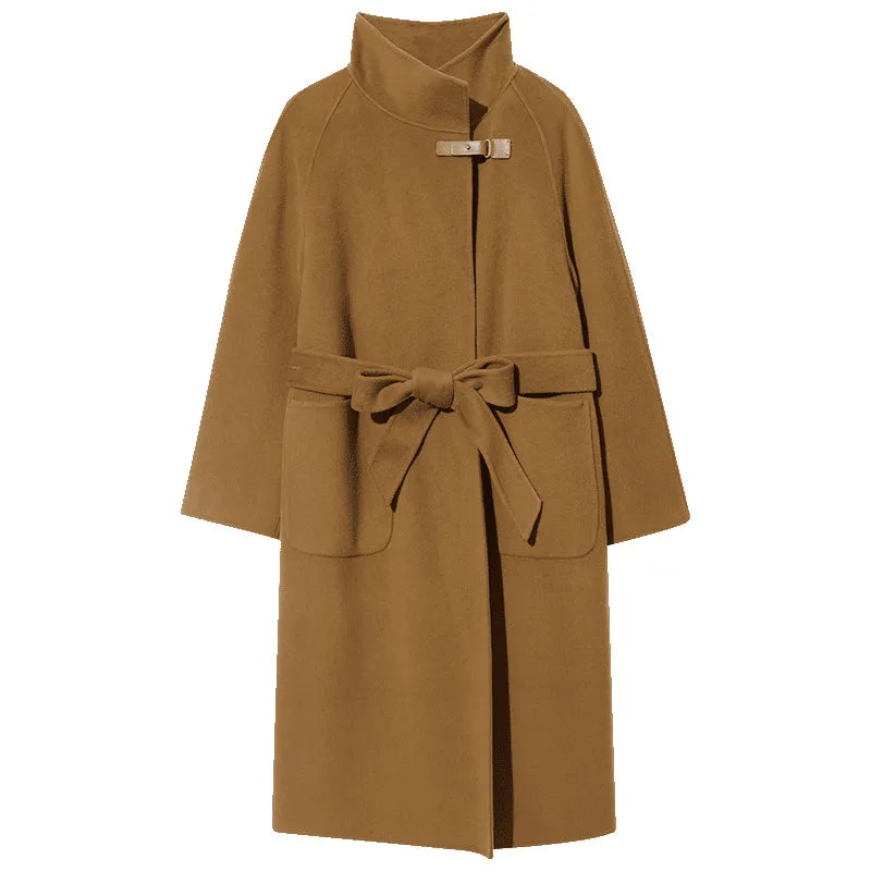 Pure Double-Faced Wool Wrapped Women Coat With Patch Pockets sold by Goelia product image thumbnail 5