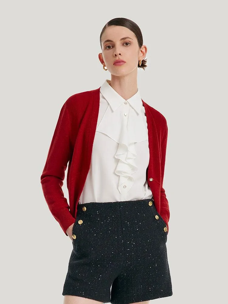 Woolen Gold Thread Slim Cardigan sold by Goelia product image thumbnail 2