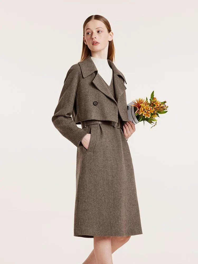 Washable Wool Crop Women Jacket And Vest Dress Suit sold by Goelia product image thumbnail 4
