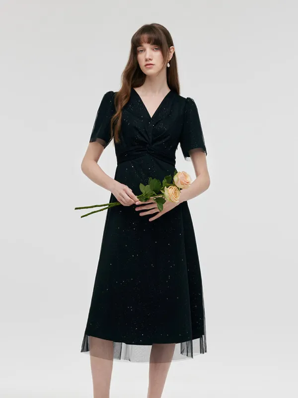 Twist Front Women Midi Dress sold by Goelia